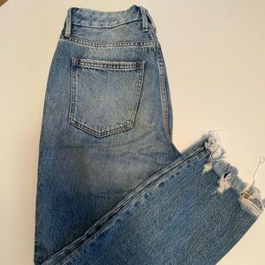Good American jeans - Good Vintage chewed-hem high-rise jeans - size 26/2